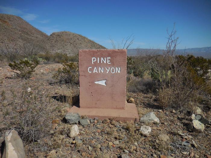 Road sign to Pine Canyon