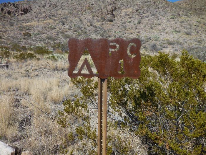 Sign for PC-1 Campsite