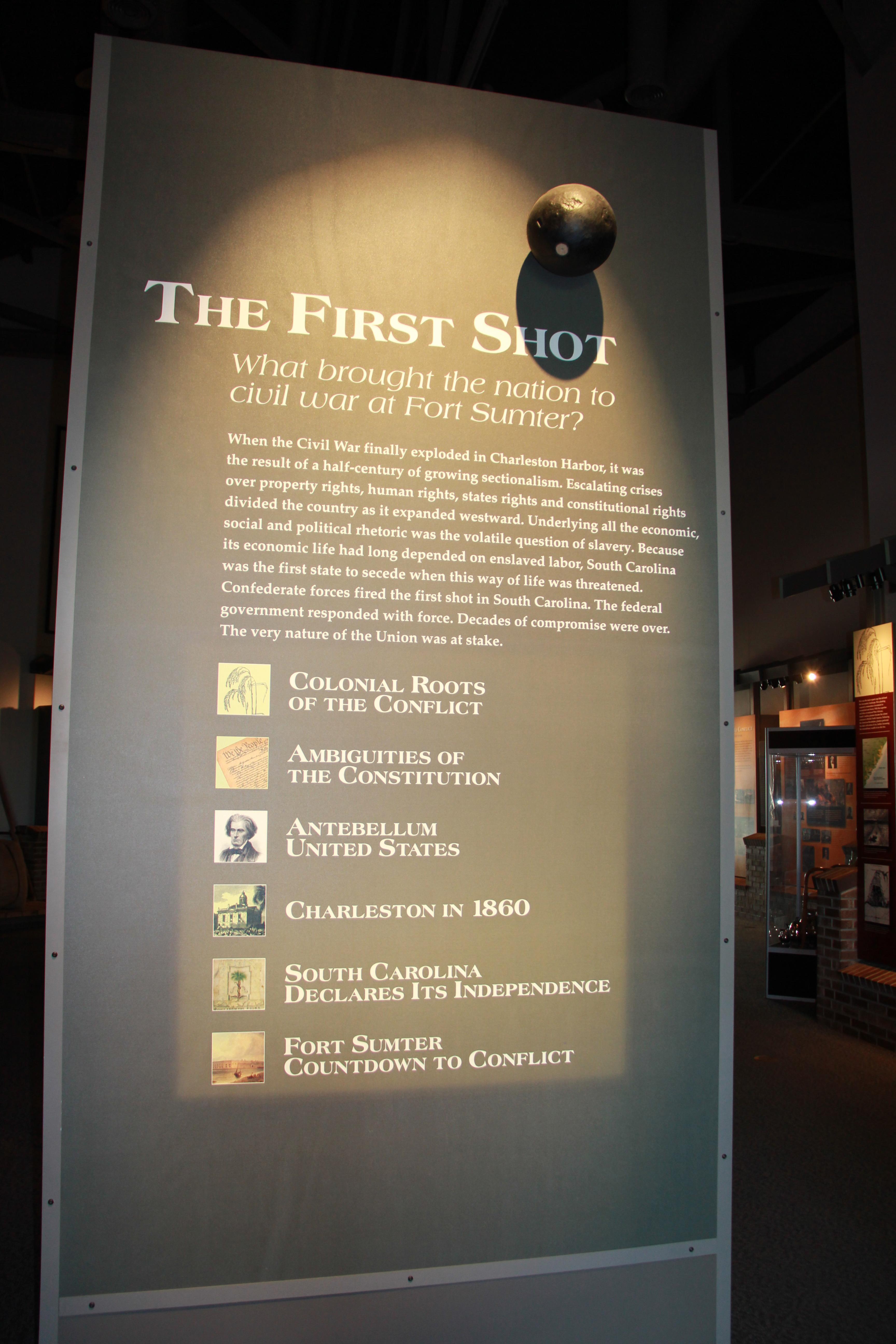 Introduction to Exhibits in Fort Sumter Visitor Center