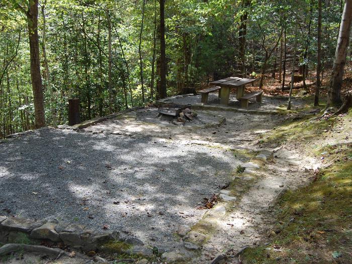 Site 3 View of tent pad and picnic area
