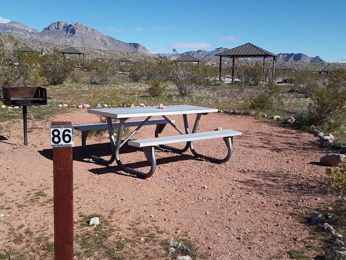 sitee 86-walk-to with parking 100 ft No Shade Structure or Fire pitsmall tent site with a bbq grill and a picnic table
hike in from parking lot number 86
walk-to with parking 100 ft No Shade Structure or Fire pit