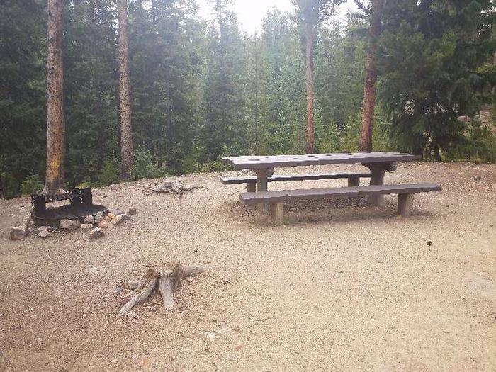 Baby Doe Campground, Site 34 table and fire rings