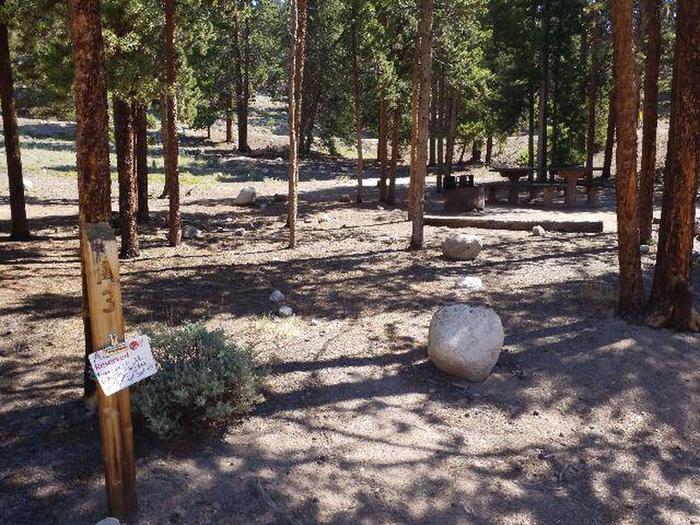 Lakeview Campground, Site A3 marker