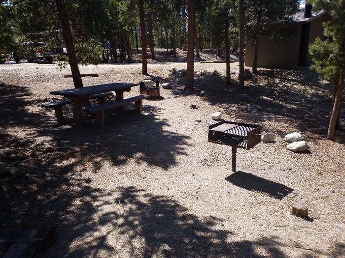 Lakeview Campground, Site A5 table and grill