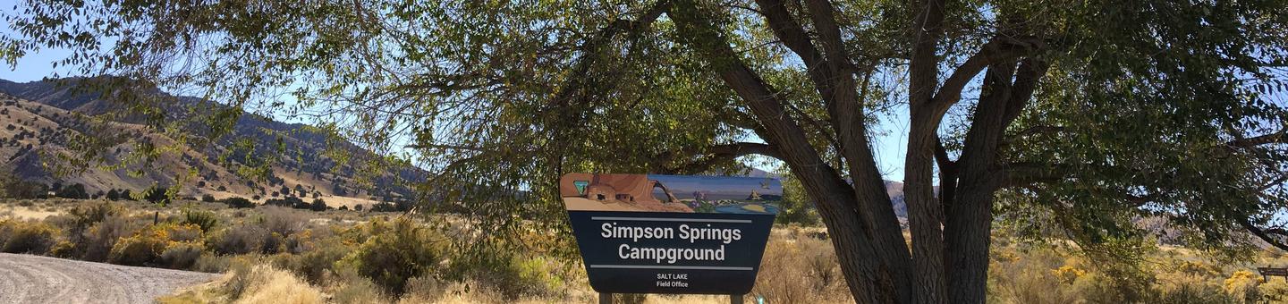 Simpson Springs Campground entrance