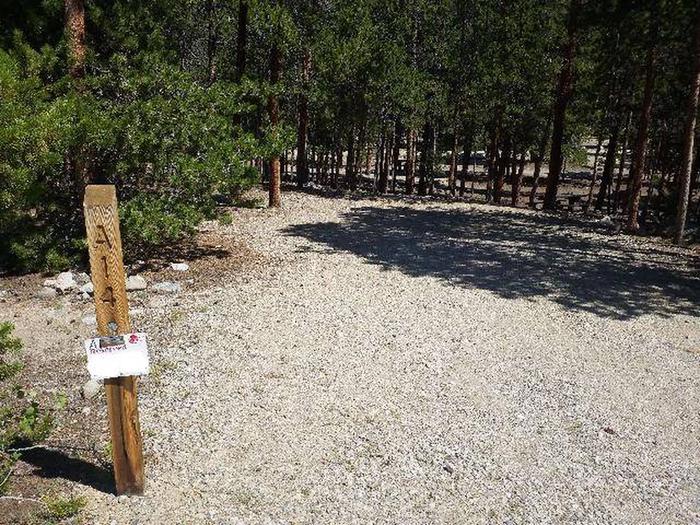 Lakeview Campground, site A14 marker