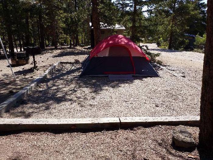 Lakeview Campground, site B5 tent pad