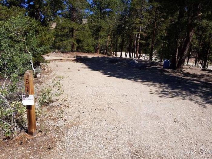 Lakeview Campground, site B5 marker