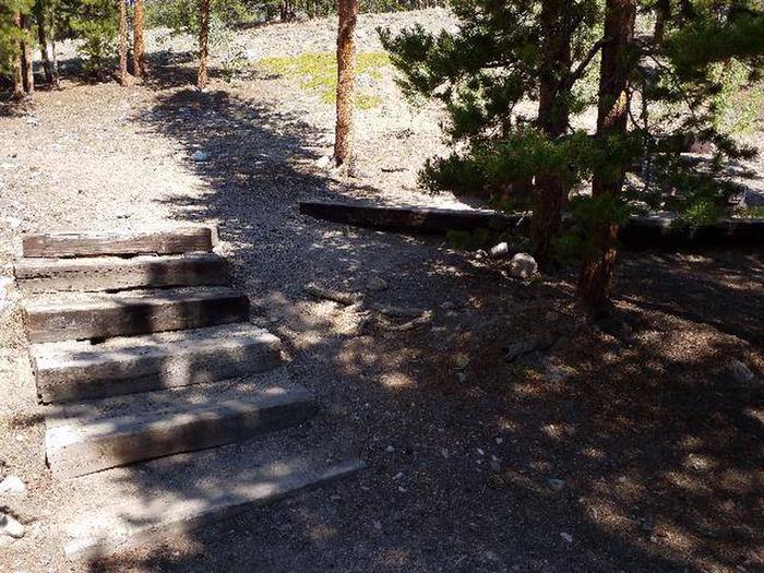 Lakeview Campground, site C5 stairs