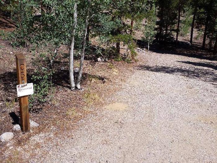 Lakeview Campground, site C5 marker