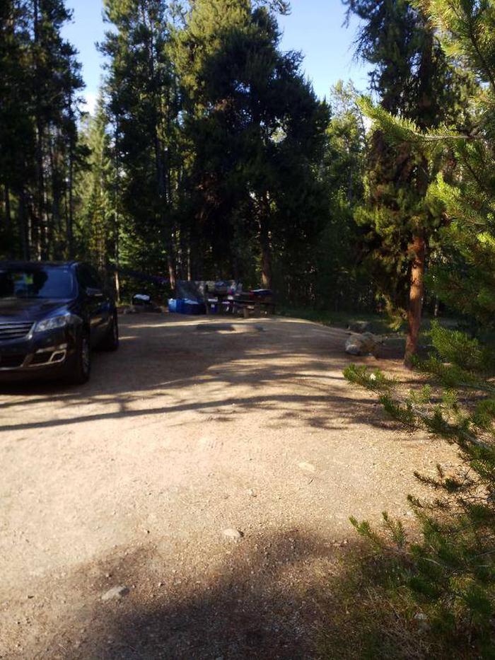 Molly Brown Campground, site 14 parking