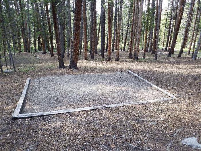 Silver Dollar Campground, site 13  tent pad