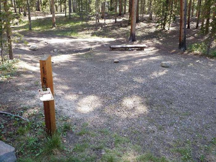 Silver Dollar Campground, site 16 marker