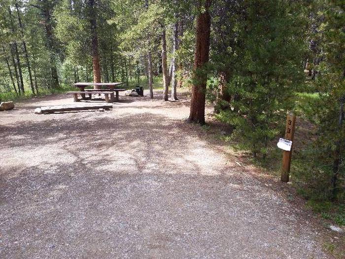 Silver Dollar Campground, site 33 marker