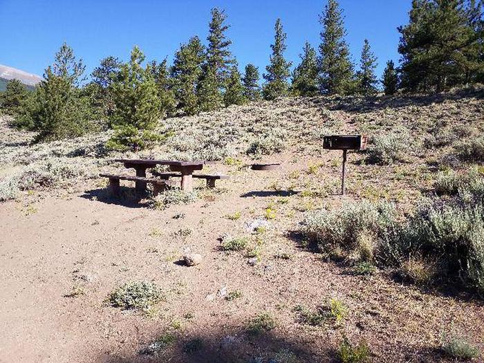 White Star Campground, site 56 picnic table and grill
