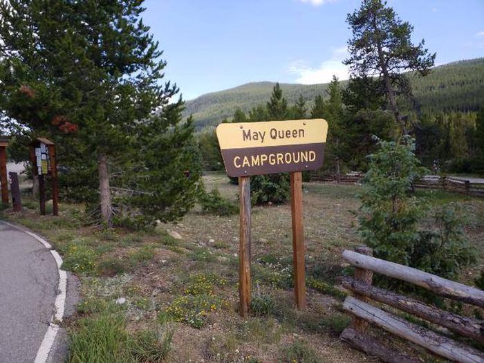 May Queen Campground entry sign