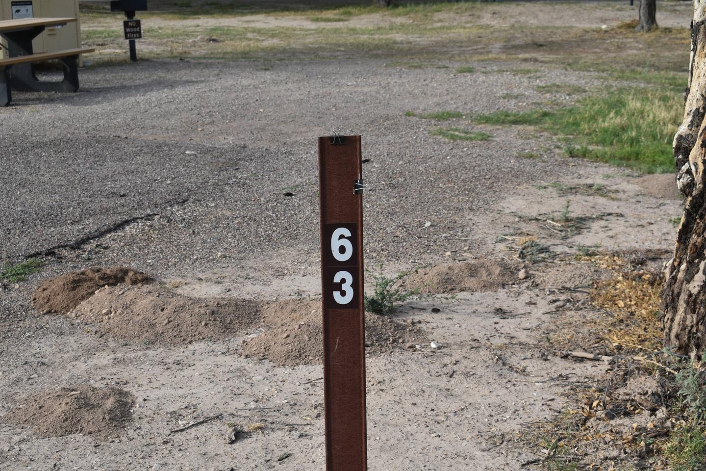 Brown site marker Site 63Site marker Site 63