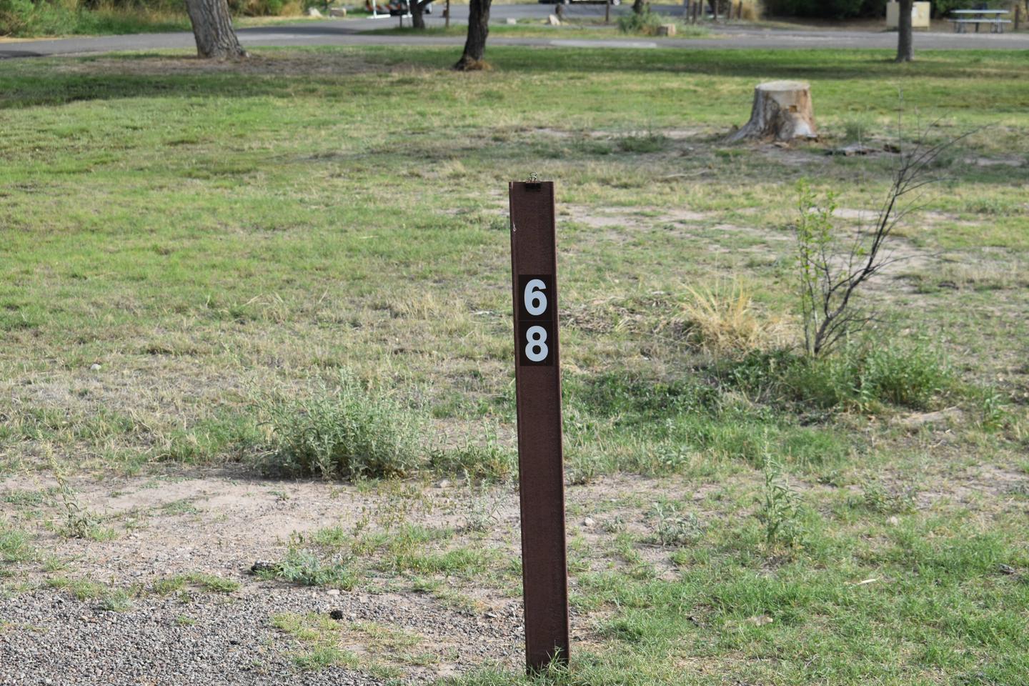 Brown site markerSite marker Site 68