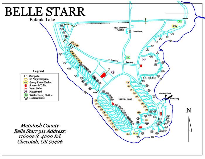 Belle Starr Park MapPark Map