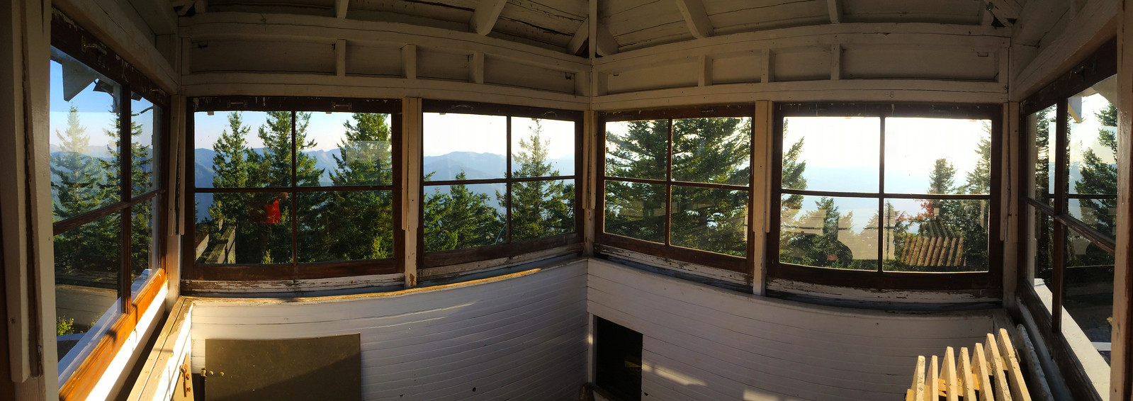 View of the interior of the Pechuck Lookout.