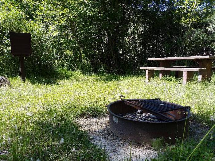 Big Game Campground Campsite 2 - Open Area with fire ring and picnic tableBig Game Campground Campsite 2 - Open Area