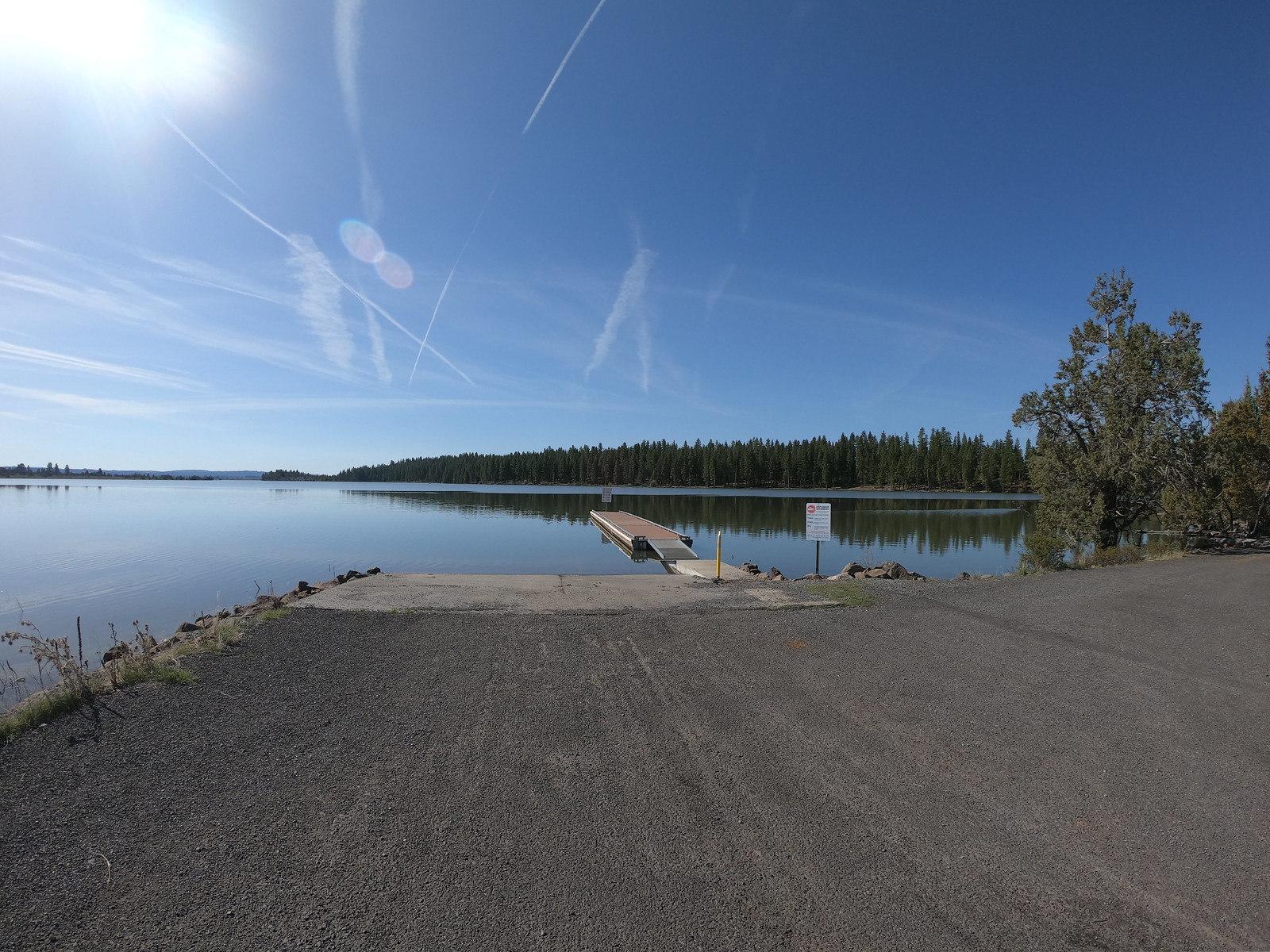 View of boat ramp at Gerber Recreation Area.