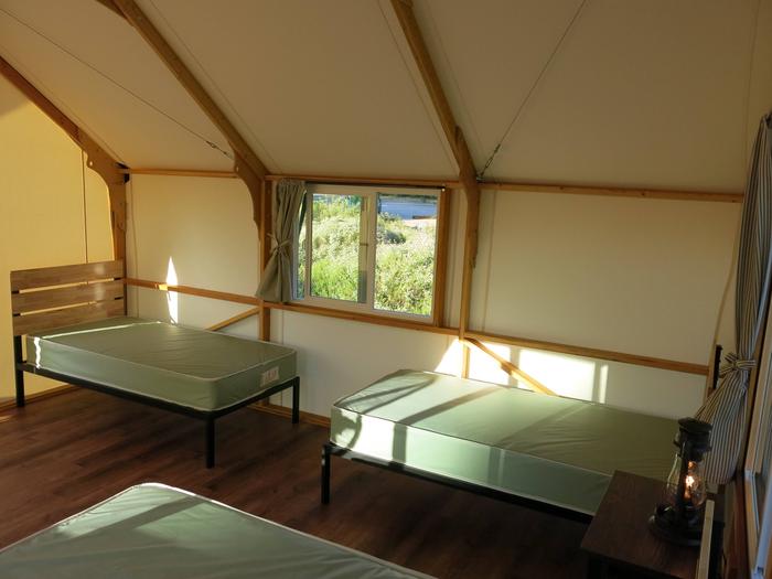 Pinnacles Canvas Tent Cabins Interior BedsPinnacles Tent Cabins Interior