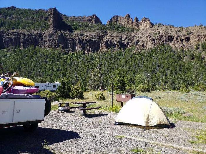 Rex Hale Campsite 15 -Back View with Tent