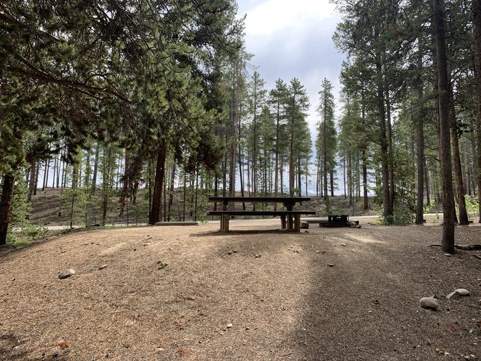 Molly Brown Campground, site 25 picnic table and fire ring 3