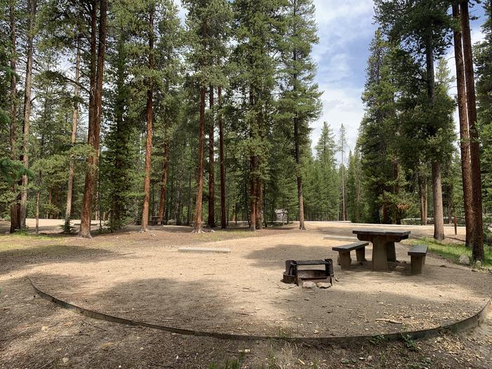 Molly Brown Campground, site 48 picnic table and fire ring 4