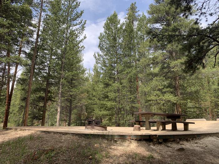 Molly Brown Campground, site 41 picnic table and fire ring 4