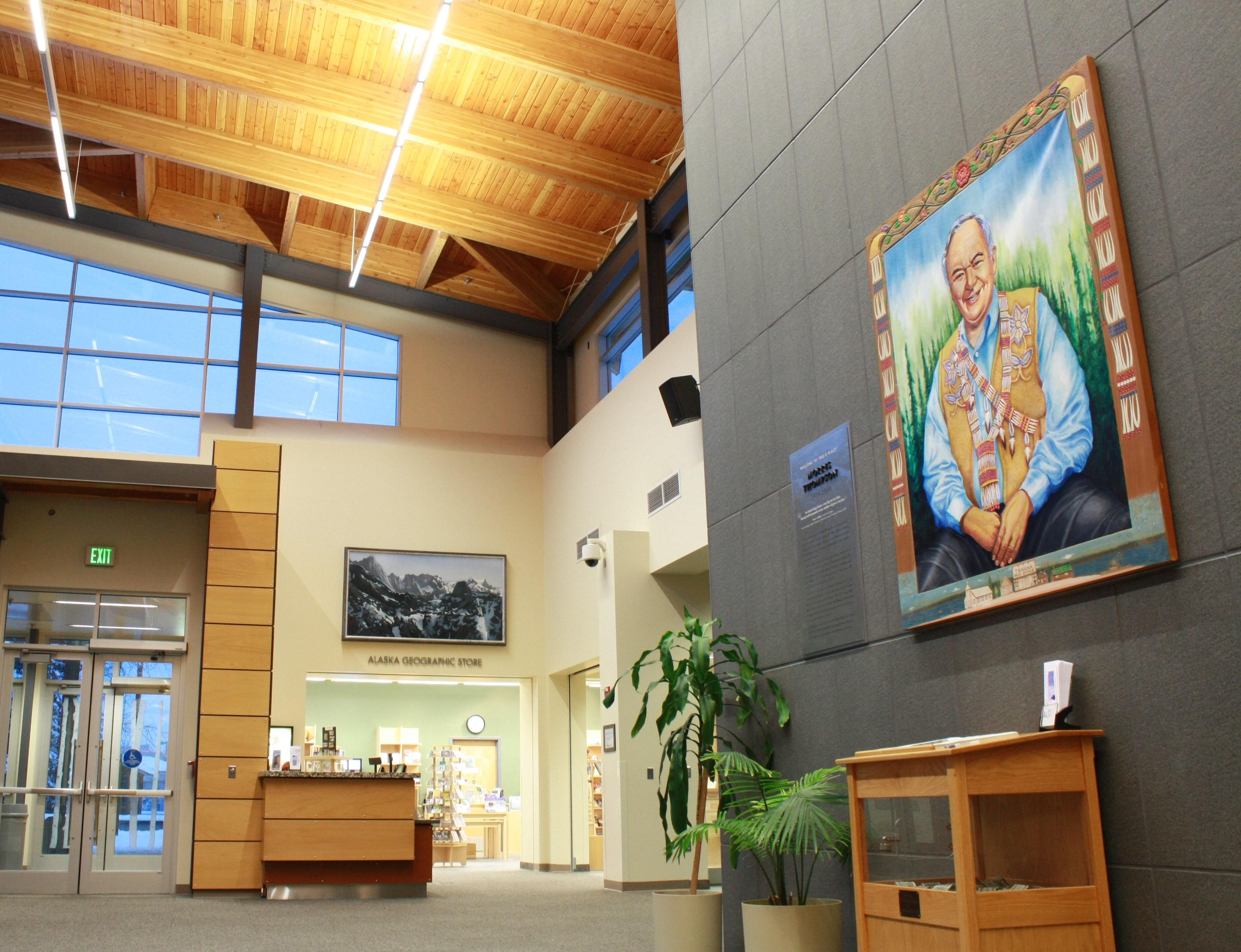Interior Entrance of Morris Thompson Cultural and Visitors Center