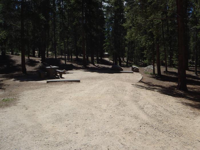Molly Brown Campground, site 2 parking
