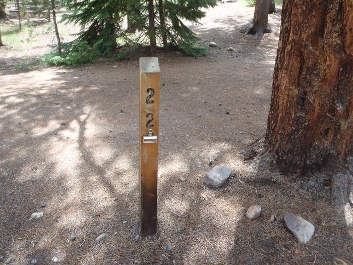 Father Dyer Campground, site 22 marker