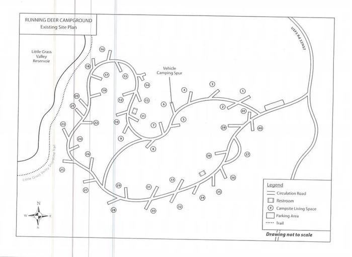 Running Deer Campground mapRunning Deer campground Map