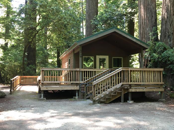 Cabin in Jedediah Smith CampgroundSome bare cabins are available in this campground.