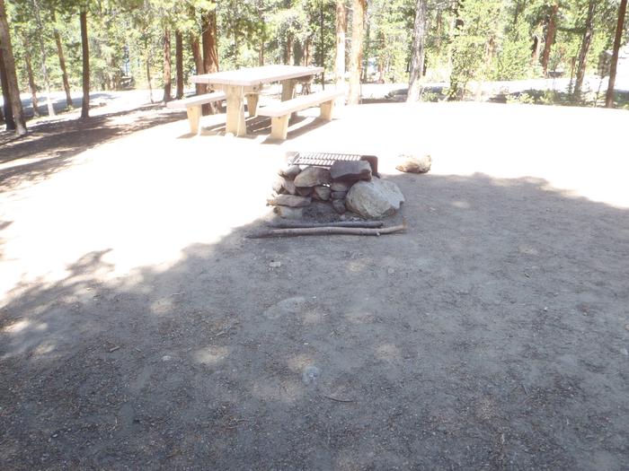 Molly Brown Campground, site 25 picnic table and fire ring 7