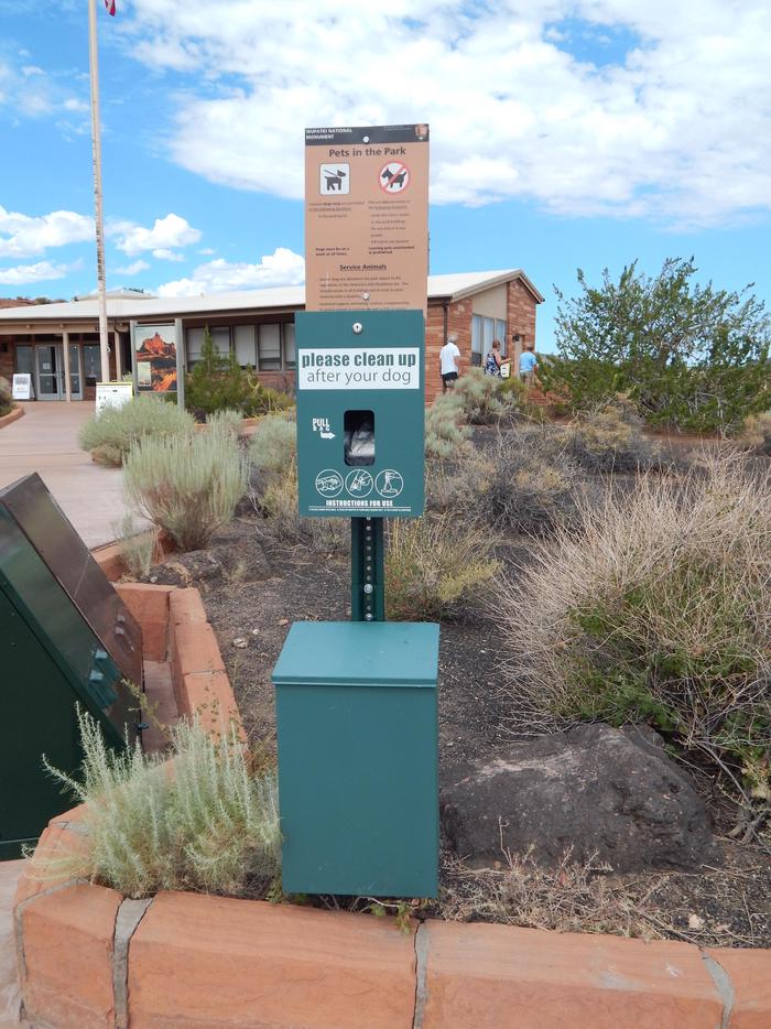 Pet Waste StationOnly service animals are allowed on trails. Pets can be exercised in any parking lot. Pet waste bags are available in front of the Visitor Center.