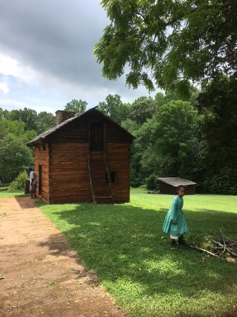 Reconstructed kitchen cabin where Booker T. Washington was born