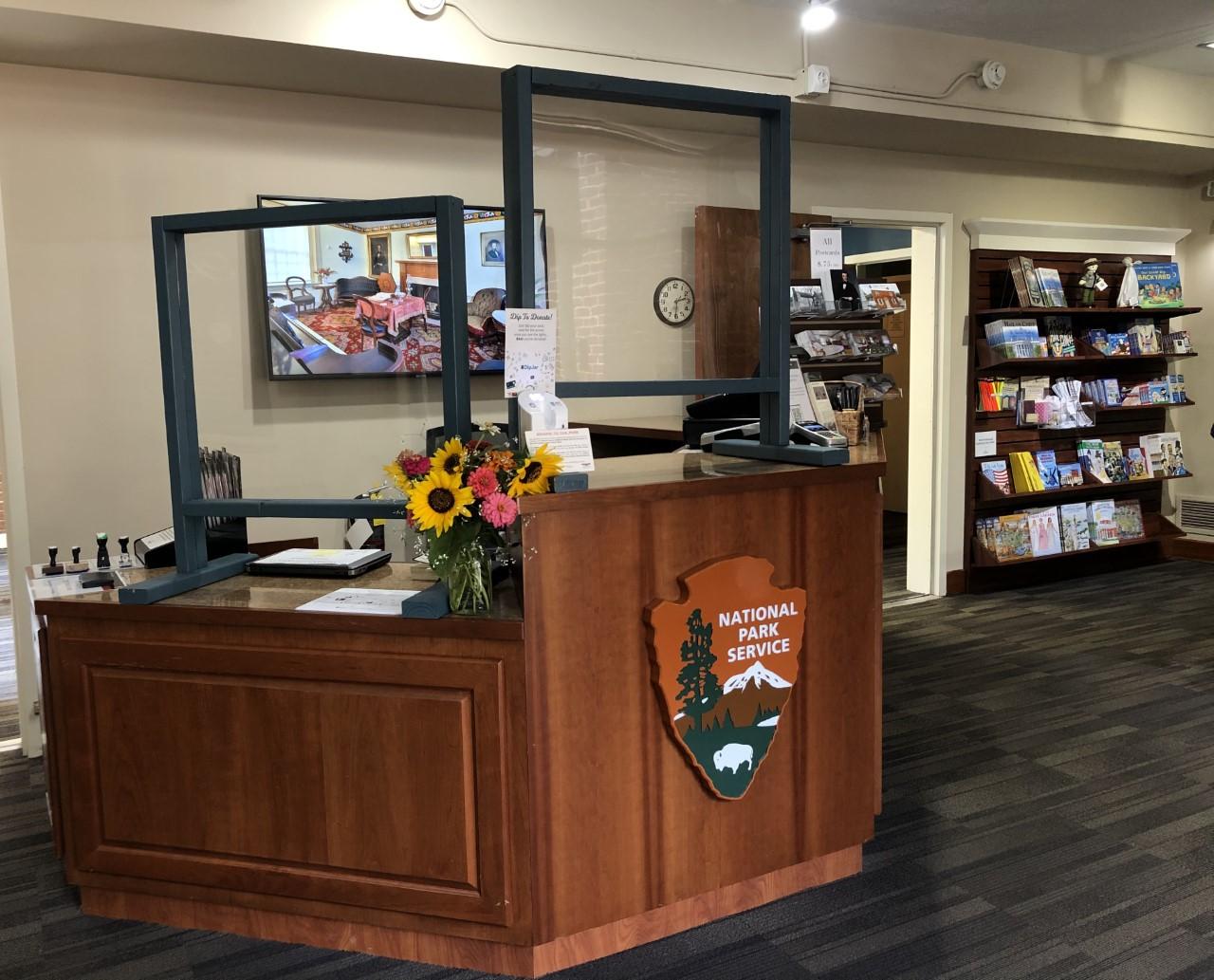 The Visitor Center desk