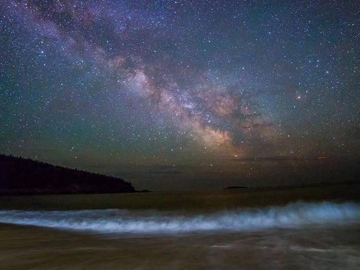 Milky Way galaxy over Sand BeachMilky Way galaxy visible over Sand Beach