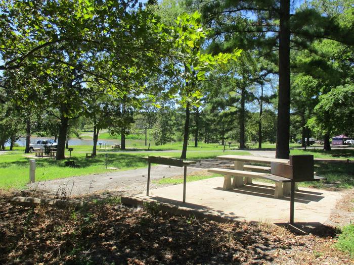 Site 12 - Taylor Ferry S.Site 12 offers a concrete picnic table, pedestal grill, utility table and fire ring.