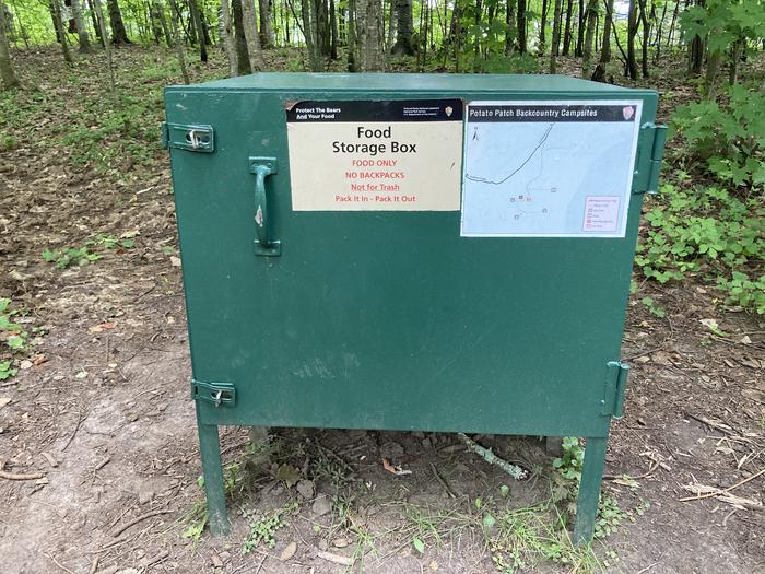 The bear box at the Potato Patch backcountry site.