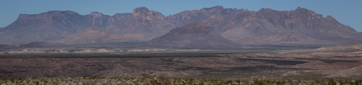 View of the Chisos Mountains from Camp De Leon