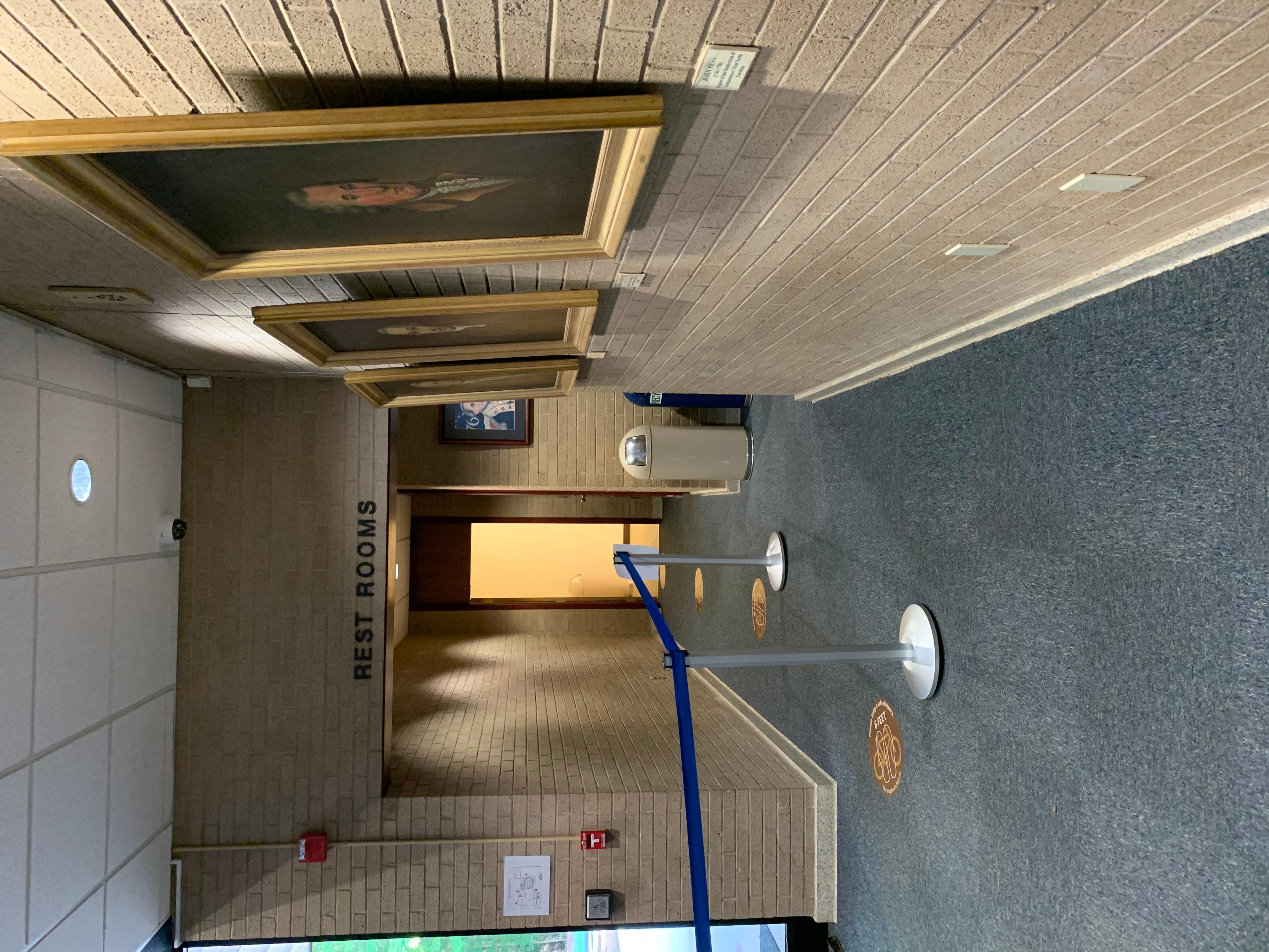 Visitor Center restroom hallway