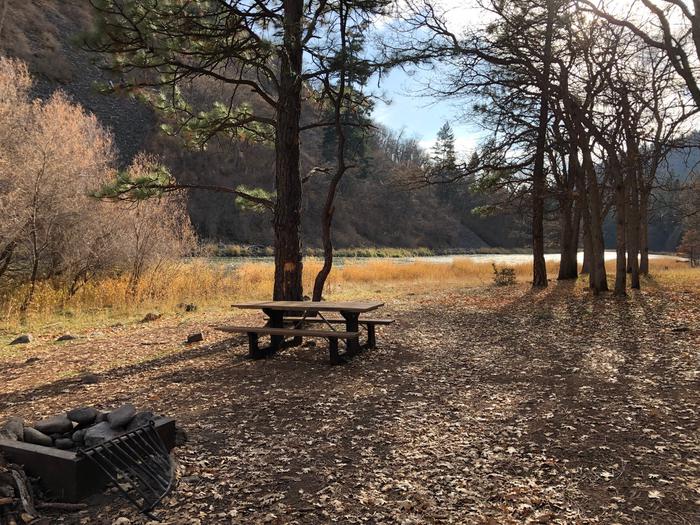 Upper Klamath CampgroundView of empty campsite at Upper Klamath Campground