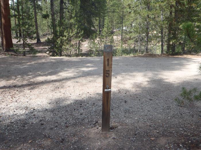 Father Dyer Campground, Site 15 parking marker