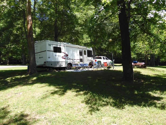 RV Camping in SummerAll sites come with full RV hookups for electric and water.