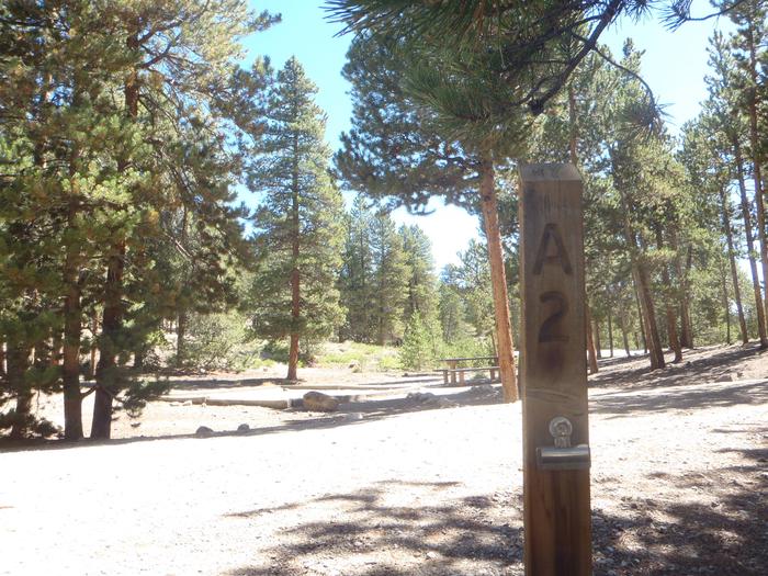 Lakeview Campground, Site A2 marker