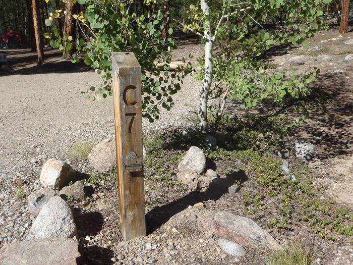 Lakeview Campground, site C7 marker 2